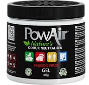 PowAir Gel Natural Odour Neutraliser - Passion Fruit Fragrance - Effective Home Odour Eliminator with Natural Essential Oils (400g)