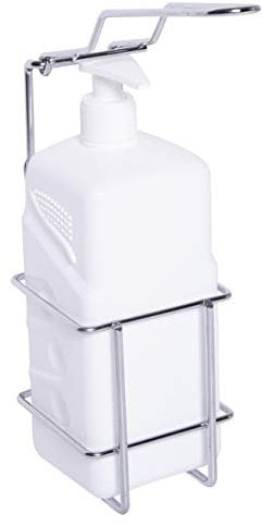 Croydex Elbow Operated Soap Dispenser - Extra Hygienic 1000ML Hand Soap Dispenser, Smooth Lever, Wall Mounted Design for Clutter-Free Bathroom, White, Dimensions: H 260mm x W 93mm x D 100mm