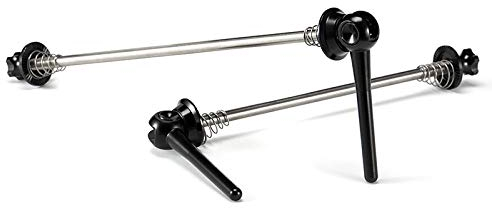 YUNHOME Fahrrad-Schnellspanner Fahrrad Achse Steckachse Fahrrad Titan Spieße Qr Schnellverschluss Carbon Hebel 44 Gramm Rennrad MTB Ultraleichtes Radfahren Radfahren-Knüppel 2 Black Road