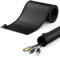 deleyCON 1,5m Kabelschlauch mit Reißverschluss 40mm Durchmesser Kabelmanagement Kabelkanal Kabelschutz Robuster Nylon Kabelmantel Haushalt Büro Schreibtisch Schwarz