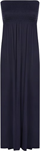WearAll - Grande Taille imprimé Bandeau Maxi-Robe froncé - Robes - Femmes - Tailles 44 à 50