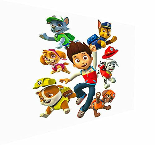 Magic Canvas Art - Bilder Serie Paw Patrol Ryder Leinwandbild 1- teilig Hochwertiger Kunstdruck modern Wandbilder Wanddekoration Design Wand Bild, Größe: 180 x 100 cm