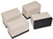 Lot de 4 rehausseurs de lit réglables, 7,6 cm, antidérapants et robustes pour lit, table, chaise, canapé, bureau (abricot rectangulaire)