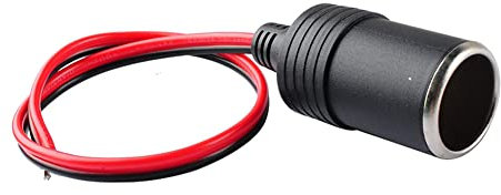 NIDONE Adaptador de Enchufe de mechero Hembra de 12V 10A para Coche - enchufes de mechero Negros
