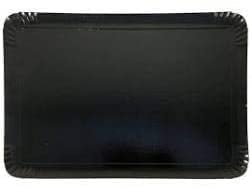 lepetitmitron- 25 bandejas de catering negras reutilizables, 28 x 42 cm, ideal para buffet, fiesta y recepción