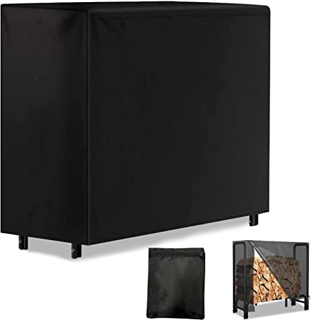 Aisny Kaminholzregal Abdeckung, 122x61x107cm, Wasserdicht 420D Oxford, Holzlager Abdeckung, Großer Kapazität, Außen Wasserdicht für Kaminholzunterstand