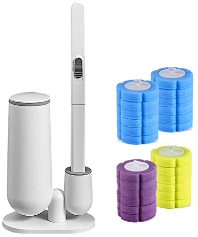 Anlayliay Brosse de Toilette Jetable MMNage Impasse Ensemble de Brosse de Nettoyage de Toilette Toilette Toilette Nettoyage Artefact Pas Mains Sales