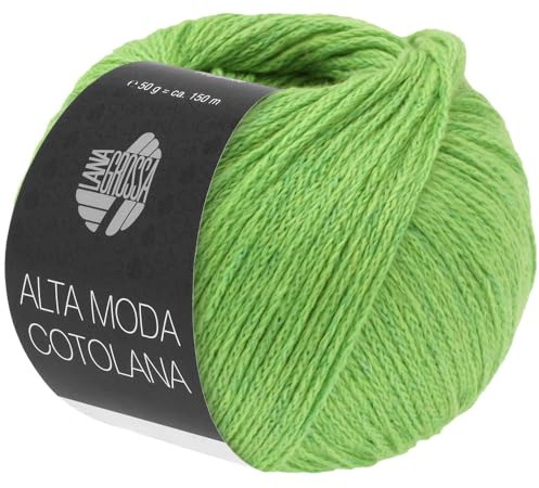 LANA GROSSA Alta Moda Cotolana | Edles Kettengarn aus 45% Schurwolle (Merino superwash), 45% Pima Baumwolle & 10% Polyamid| 50g Wolle zum Stricken & Häkeln | 150m Garn FB 48