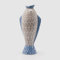 EDG Enzo De Gasperi Vase Fisch 36cm Keramik Hellblau Grau