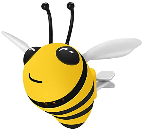 Poo4kark Auto Bienenform Aromatherapie Vent Auto Love Air Stone Kreatives Parfüm Auto Diffusor Parfüm Clip Klimaanlage Autoinnenausstattung (Yellow, One Size)