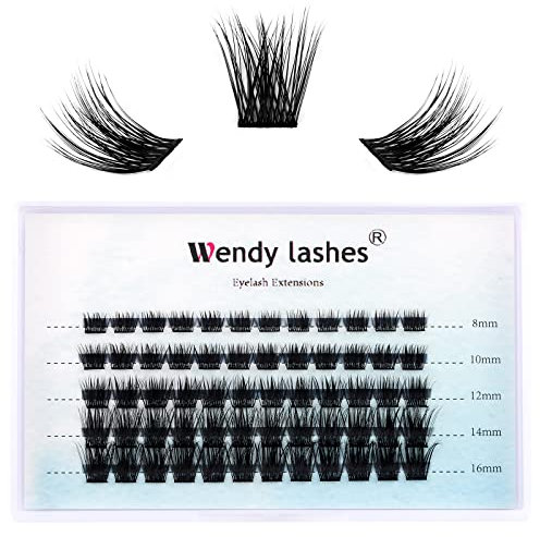 Faux Cils Individuels D Curl 8-16mm 0.07 Naturels Extensions de Cils Faux Cils Bricolage à la Maison Extensions de Cils Bouquet Cluster Racines DIY Cils Individuels par WENDY(FD-B-0.07-D-816)