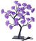 BEIJIALY Rose Lamp, Rose Flower Tree Lamp, Led Rose Table Lamp, LED Rose Night Light USB Battery Powered, LED Artificial Bonsai Tree Night Light for Home Wedding Christmas Decor (Purple)