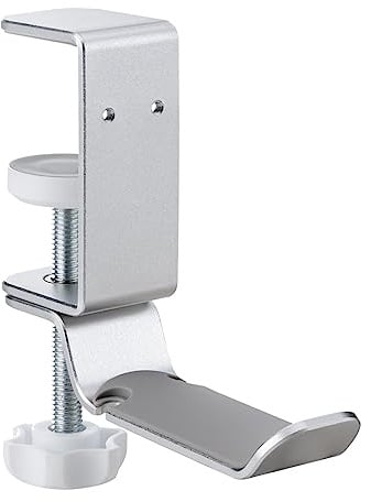 mywall HK4L Klemmbarer Universal Kopfhörerhalter - Headset Halterung für Schreibtisch - Verstellbare Klammer und 360° drehbarer Haken - Praktische Aufbewahrung für Kopfhörer, Taschen und mehr.