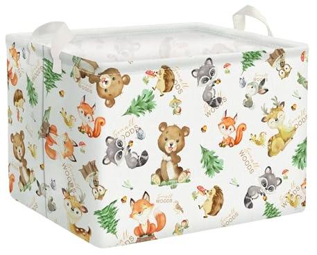 Clastyle Lernen Tier Kinder Wäschekorb mit Henkel Faltbar Kleidung Spielzeug Aufbewahrungskorb Jungen Mädchen Aufbewahrungsbox für Babyzimmer Bad, Koala, 40 * 30 * 30 cm