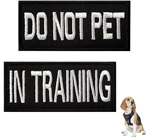 2 Stück Abnehmbare Patches, Diensthunde Aufnäher Hundegeschirr Patch Namenspatch, Geschirre Aufnäher Abnehmbar Taktisch, Magischer Aufkleber für Hundegeschirr