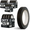 SWAVGO - Kreppband Schwarz (Onyx) 19 mm x 50 m 5 Stk/Pack - Malerkrepp Abklebeband Klebeband für Malerarbeiten Dekoration Tattoo Kosmetik Studios (20)