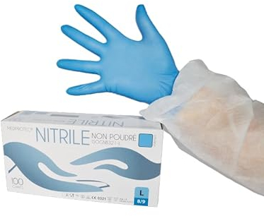 MMXV HOME & BATH FRAGRANCES Gant nitrile bleu non poudré- Lot de10 boîtes de 100 TAILLE M