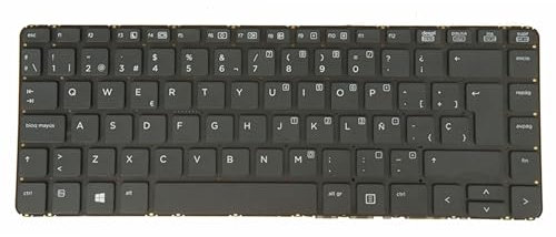 AZUBAYCOM SP Spanish Layout- Teclado para portátil HP PROBOOK 430 G2, 440 G0 G1 G2, 445 G1 G2 767470-071 721520-071 734835-071 639396-071, negro sin marco