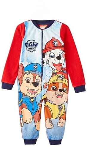 Disney Jungen Combinaison Polaire Paw Patrol Garçon - 8 ans Pyjamaset, Rouge,