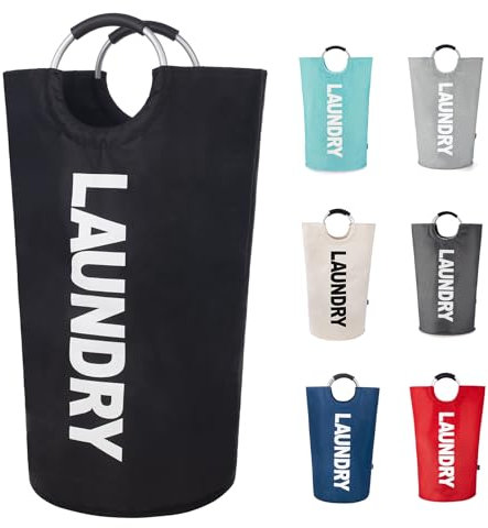 Twira - Pro XXL 125L Laundry Hamper - Standing Laundry Hamper - Laundry Basket with Padded Handles - Foldable Waterproof Clothes Bin - Clothes Basket for University, Laundry Room, Bathroom