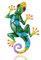 Gecko-Statue aus Metall, zum Aufhängen, Skulptur, bunte Gecko-Statue drinnen und draußen, Dekoration Zuhause, Garten, 43 x 27 x 3 cm, andere dekorative Produkte, tägliche