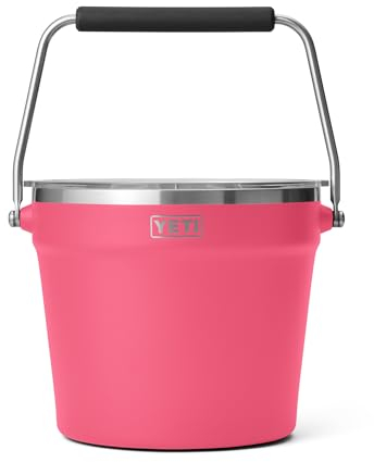 YETI Rambler - Cubeta para bebidas, doble pared aislada al vacío con tapa, color rosa tropical