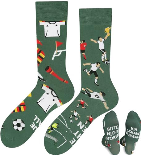 TODO Fussball Socken Männer, Deutschland Fußball Socken, Fussball Geschenke, Fanartikel Europameisterschaft, Fußballsocken Herren, Fussballsocken 47-50