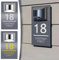 Personalisierbares Solar-Türschild, individuelle 3D-Lasergravur, Straßenname, Hausadressschild, personalisierbar, moderne Solar-Hausnummern, Schild (18 x 32 cm)
