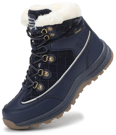 ARRIGO BELLO Stivali Da Neve Donna Invernali Scarpe Da Donna Invernale Trekking Stivaletti Outdoor Casual Camminate Antiscivolo Boot (I Blu,EU 38)