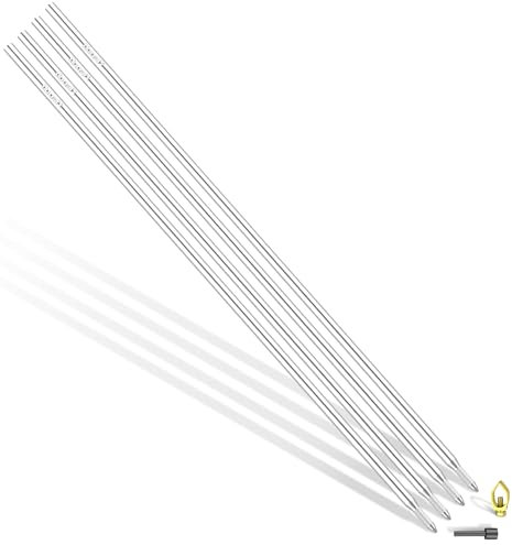 Nucraft Terriccio di profondità in acciaio inox V4A, con messa a terra, parafulmine, Ø 20 mm, con morsetto, set da 1 m, 3 m, 4 m, composizione (SET 4 m, Ø 20, 4 x 1000 mm)
