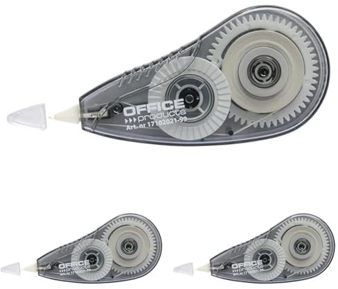 OFFICER PRODUCTS 17102021-99 Korrekturroller Korrekturband Mouse/ 1 Stück/ 10m x 4,2mm/ Weiß/Korrekturmaus für das Schule Büro, das Home Office/Umweltfreundlich Nicht Toxisch lösungsmittelfrei