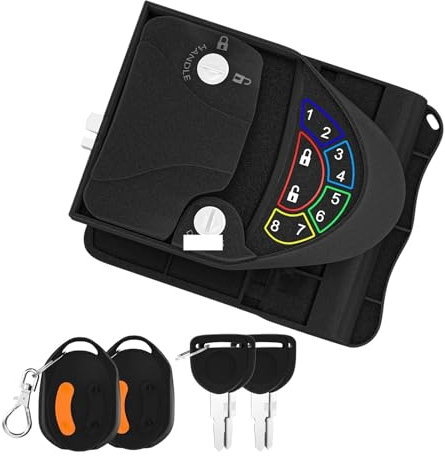 JIQKMZXX RV Remote Lock RV Keyless Entry Door Lock Camper Door Lock Latch Lock Anti-theft Lock for Travel Trailer Motorhome Caravan Truck