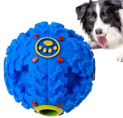 Giggle Sound Lachball - Interaktives Hundespielzeug mit Sound, Kauspielzeug für Haustiere, für kleine, mittlere und große Hunde, Friaspender