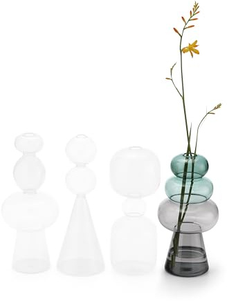 PHILIPPI - CURIOSA Vasen - geometische Glaskunst in 4 Formen (Baum)