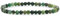 Echtes Moosachat Edelstein Armband mit runden 4mm Perlen - verschiedene Längen - Heilstein Schutzstein Edelsteinarmband Glücksbringer Talisman Geschenk (Moosachat, 15CM)