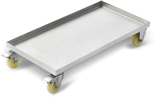 YCYHXJB Drain Pans Automotive with Universal Wheel, Planter Trays Galvanized Steel Leak-Proof for Cars, Refrigerators, Washing Machines, Load 660 Lbs(120 * 50cm/47.2 * 19.7in)