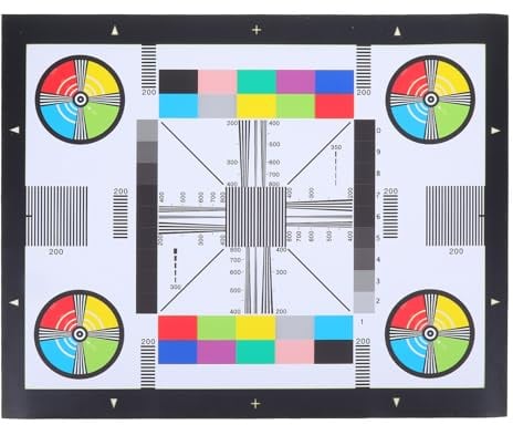 Camera Lens Test Chart for Security Camera Calibration Tool | Colour Wheel Optical Card, Paper Card Supplies for Outdoor Residential Surveillance Lens Fine Tuning