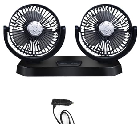 Car Cooling 12V / 24V Head Cigarette-Lighter 3 Speeds Fan 360 Degree Rotation for Truck SUV Electric Fan