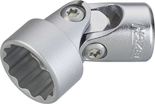 Hazet 880G-Z18 Joint Socket Spanner Insert, Outer Double Hex Traction Profile, Wrench Size: 18, 1 Piece, Chrome-Plated, Polished