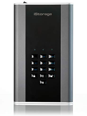 iStorage diskAshur DT2 2 To - Disque dur de bureau crypté sécurisé - FIPS Level-2 - Protégé par mot de passe - Résistant à la poussière et à l'eau