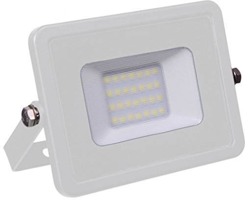 V-TAC VT-20 Faretto Bianco Led Da Esterno 20W Ultrasottile Chip Samsung, Bianco, 4000K
