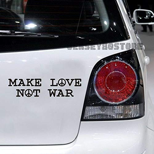 SUPERSTICKI Make Love not War 20 cm Peace Aufkleber Autoaufkleber,Wandtattoo Profi-Qualität für Lack,Scheibe,etc.Waschanlagenfest