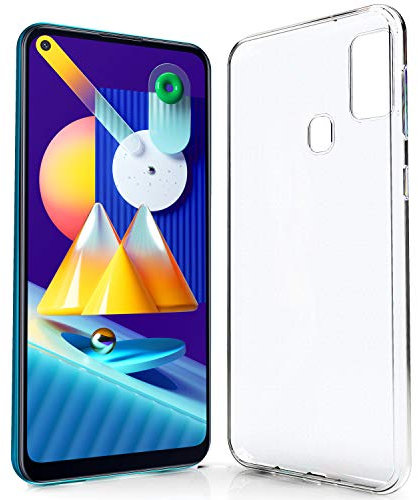 Newtop Cover Compatibile per Samsung Galaxy M31/M21, Custodia Morbido TPU Clear Protettiva Gel Silicone Trasparente Slim Sottile Flessibile Case Posteriore (per M21)