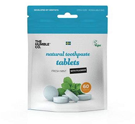 The Humble Co. 60 Natural Toothpaste Tablets with Fluoride Fresh Mint