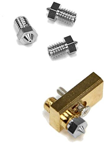 Olsson Steel Kit - Messing Block, 4 Edelstahl-Düsen 2,85mm & 3,00mm geeignet kompatibel für Ultimaker 2
