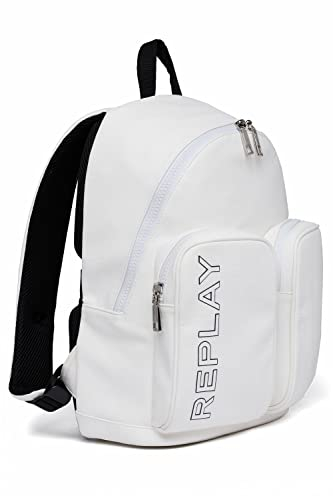 Replay Herren FM3560.000.A0454 Rucksack, 001 Optical White, UNIC