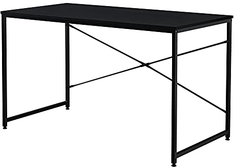 [en.casa] Schreibtisch 120x60x72cm Eiche-Optik Bürotisch Computertisch Arbeitstisch PC Tisch (Nachtschwarz)