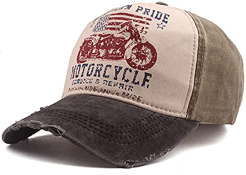 Elwow Herren Distressed Baseball Cap Retro Trucker Hut Outdoor Sports Sonnenhut, Farbe 4, One size