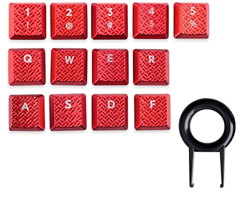 Tastenkappen mit Hintergrundbeleuchtung für GL Tactile Switch Logitech G813/G815/G915/G913 TKL RGB mechanische Gaming-Tastatur, Rot, 13 Stück