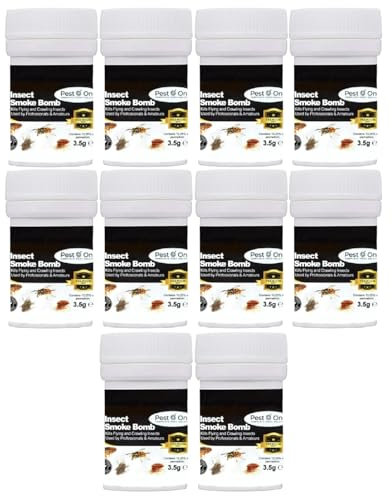Bedbugs Fleas Moths Shredder Smoke Bomb Mini Fogger Fumigator Fumer 3.5g (Pack of 10)